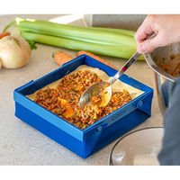 清水産業 洗いやすい たためる焼き型SQ ブルー 120714 1個（直送品）