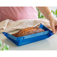 清水産業 洗いやすい たためる焼き型M ブルー 120713 1個（直送品）