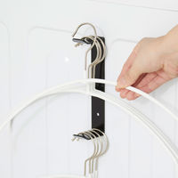 清水産業 ノンスリップハンガーがからみにくい収納フック ブラック 18818 1個（直送品）