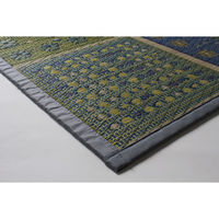 インスタイル い草マット フラワー ブルー 60×90cm 79305 1個（直送品）