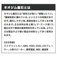 八幡ねじ ネオジム角型 穴付 34.5×20×5 080080 1個（直送品）