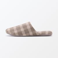 無印良品 綿フランネル履き心地やわらか足なりスリッパ Ｌ ２５～２７．５ｃｍ用 ブラウン 良品計画