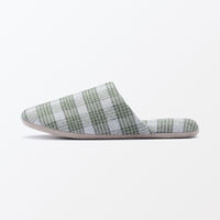 無印良品 綿フランネル履き心地やわらか足なりスリッパ Ｍ ２２．５～２５ｃｍ用 グリーン 良品計画