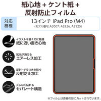 エレコム 13インチ iPad Pro(M4) フィルム ケント紙タイプ アンチグレア TB-A25PLFLAPLL 1個