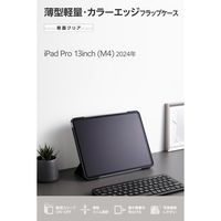 エレコム iPad Pro ケース 13インチ (M4) マグネット式フラップ 耐衝撃 TB-A25PLWVFCBK 1個