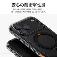 iPhone 17 Pro Max UNIQ 回転式リングスタンド付き Magsafe対応 ケース  カーボンブラック（直送品）
