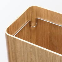 無印良品 木製ごみ箱 袋止めワイヤー付 角型 約幅２８．５×奥行１５×高さ３０．５ｃｍ 良品計画