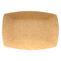 シモジマ HEIKO クラフトフードトレー 深型 L 004537038 1セット(1セット(100枚入)×5)（直送品）