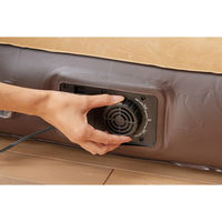 谷村実業 背もたれ付き電動エアーベッド ハイタイプ シングル a35307 1台（直送品）