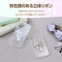 iPhone17 ケース ハイブリッド 衝撃吸収 リボンデザイン パールホワイト PM-A25AHVRIWH エレコム 1個（直送品）