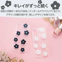 iPhone17 ケース ソフト 衝撃吸収 花柄デザイン ブラック PM-A25AIMLFLBK エレコム 1個（直送品）