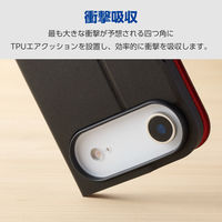 iPhone Air ケース レザー 手帳型 マグネット 超軽量 ブラック PM-A25BPLFUBK エレコム 1個（直送品）