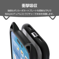 iPhone17 Pro ケース ハイブリッド 衝撃吸収 猫耳デザイン スモーキー PM-A25CFCCATCH エレコム 1個（直送品）