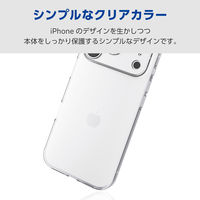 iPhone17 Pro ケース ソフト 磁気吸着対応メタルステッカー付 極限保護 クリア PM-A25CUCTKCR エレコム 1個（直送品）