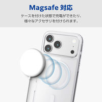 iPhone17 Pro Max ケース ハイブリッド MAGKEEP ホワイト PM-A25DMAG02WH エレコム 1個（直送品）