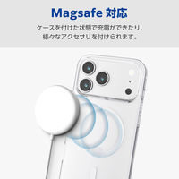 iPhone17 Pro Max ケース ソフト 衝撃吸収 MAGKEEP クリア PM-A25DUCTMGCR エレコム 1個（直送品）