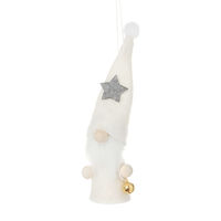 クリスマス　フェルトサンタ2点セット ホワイト LAKOLE/ラコレ