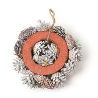 クリスマス　ドライリース(18cm) ナチュラル LAKOLE/ラコレ