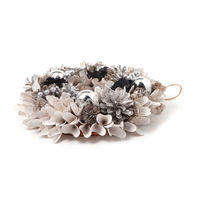 クリスマス　ドライリース(23cm) ホワイト LAKOLE/ラコレ