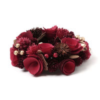 クリスマス　ドライリース(18cm) レッド LAKOLE/ラコレ