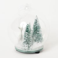 クリスマス　LEDガラスドームオーナメント(M) LAKOLE/ラコレ