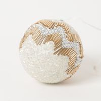 クリスマス　ボールオーナメント(M) ホワイト LAKOLE/ラコレ