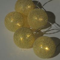 クリスマス　LED グリッターボール(ゴールド) LAKOLE/ラコレ