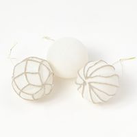 クリスマス　フロッキーオーナメント12点セット ホワイト LAKOLE/ラコレ