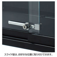 ストア・エキスプレス ラテラルショーケース黒 W120×H180cm【黒パネル×ガラス棚6段】 2025-2123 1セット（直送品）