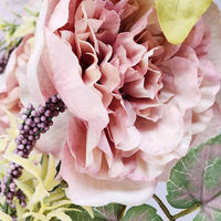 ストア・エキスプレス キャベッジローズガーランド(造花)140cm モーヴ 28681-224 1本 57-12-8-2（直送品）