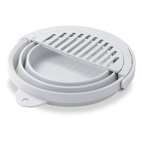 おりたためるバケツ8L ちょい置きトレー付 グレー 1セット（1個×2） 伊勢藤