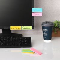 プリントインフォームジャパン 全面粘着ふせん インフォノーツ ラベルメモ 75×25mm ピンク 1セット（8冊入×10パック） オリジナル