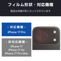 iPhone17 Pro レンズガラスフィルム ラインストーン 高透明 10H シルバー PM-A25CFLLGRSV エレコム 1個（直送品）