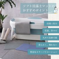 ソフト珪藻土バスマット グレー R0400-GRAY 1枚 滑り止め加工付 速乾 洗濯可 ライズクリエイション