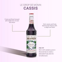 業務用 割り材 モナン カシス・シロップ 700ml 3本 MONIN 割材 ドリンクベース フレーバーシロップ