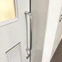 清水 オールステンレスO型両面ドアハンドル(鏡面) 450mm SH-DHO450S-M 1セット(1組×10)（直送品）