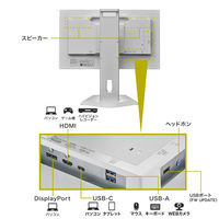 アイ・オー・データ機器 USB TypeーC搭載 21.5型ワイド液晶ディスプレイ ホワイト 高機能台座 LCD-C222SDW-F 1台