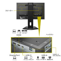アイ・オー・データ機器 USB TypeーC搭載 21.5型ワイド液晶ディスプレイ ブラック 高機能台座 LCD-C222SDB-F 1台