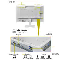 アイ・オー・データ機器 USB TypeーC搭載 27型ワイド液晶ディスプレイ ホワイト LCD-C272SDW 1台