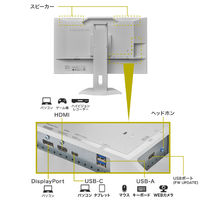 アイ・オー・データ機器 USB TypeーC搭載 27型ワイド液晶ディスプレイ ホワイト 高機能台座 LCD-C272SDW-F 1台