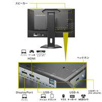 アイ・オー・データ機器 USB TypeーC搭載 27型ワイド液晶ディスプレイ ブラック 高機能台座 LCD-C272SDB-F 1台