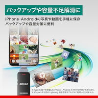 バッファロー USB3.2TypeーC/A高速帯 スティック型SSD 1.0TB ブラック SSD-SDH1.0U3-BA 1個