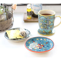 トモ・コーポレーション 豆皿 11.5cm プリヤ ストーンウェア ブルークリスタル 407137 1個（直送品）