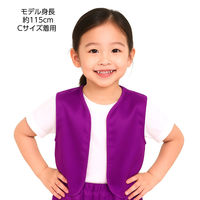 アーテック ソフトサテン ベスト 紫 J 19080 1セット(1枚×3)（直送品）