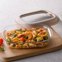 耐熱ガラス製 保存容器 1.6L ベージュ LNG483 1セット（1個×3）電子レンジ・オーブン・食洗機対応 LIV PLUS