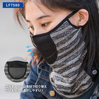 ロックブロス 裏起毛フェイスカバー 杢グレー 耳掛け付きタイプ LF7580-3 1個（直送品）