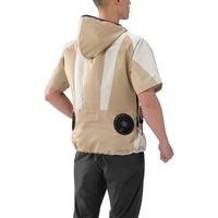 アイリスオーヤマ ファン付き作業服　クールウェア　OUTDOOR　半袖Ｍ　ベージュ COHS-M02-Be 1セット（直送品）