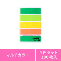 スリーエム(3M) ポストイット フィルムふせん 付箋 透明見出し 44mm×12mm マルチカラー6 1パック 688MC-6