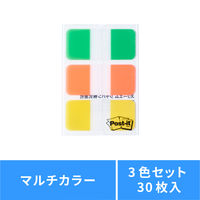 スリーエム(3M) ポストイット フィルムふせん 付箋 インデックス 厚口 透明 40mm×18mm マルチカラー6 1パック 686MC-6
