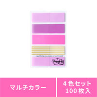 スリーエム(3M) ポストイット フィルムふせん 付箋 透明見出し 44mm×12mm マルチカラー7 1パック 688MC-7